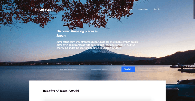 Travel world website